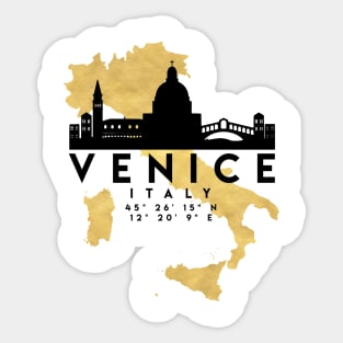 Venice Italy Skyline Map Art Sticker